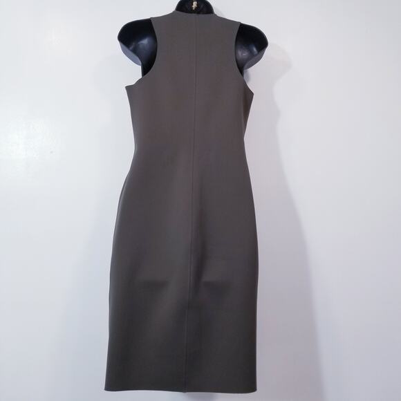 Helmut Lang Scuba Olive Green Sheath Dress - Picture 4 of 11